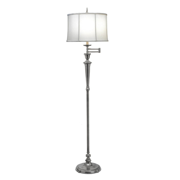 Arlington 1 Light Swing Arm Floor Lamp - Antique Nickel - Stiffel