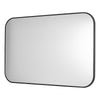 Dar Lighting -  Firuz Rectangle Mirror Thin Matt Black Frame 90 X 60cm