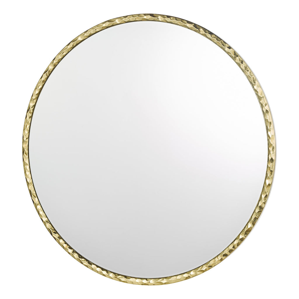 Dar Lighting -  Jinelle Square Mirror Textured Gold Frame 80cm