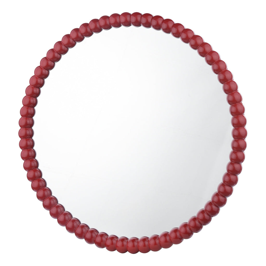 Dar Lighting -  Ruan Round Mirror Red 70cm