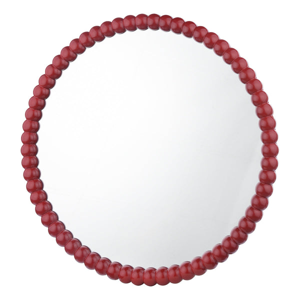 Dar Lighting -  Ruan Round Mirror Red 70cm