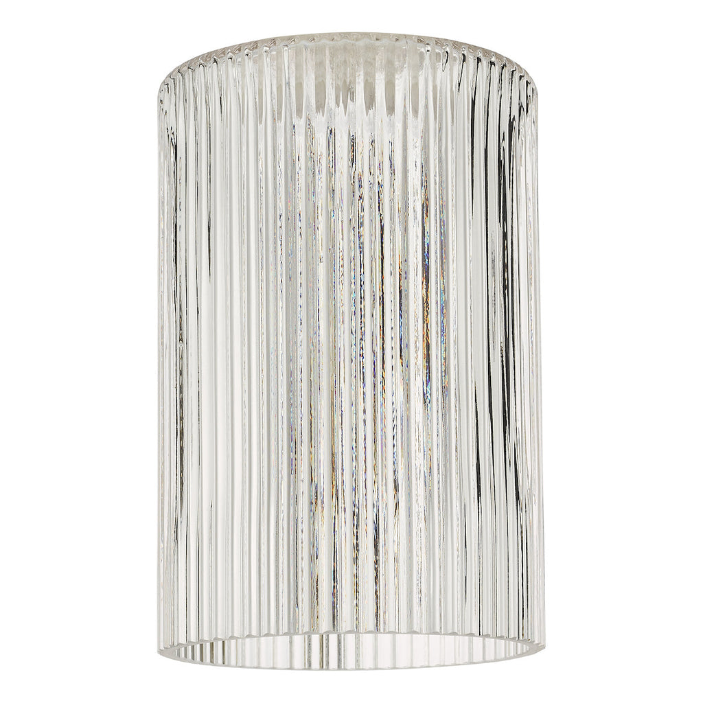 dar-lighting-Accessory-Easy-Fit-Cylinder-Ribbed-Glass-Shade