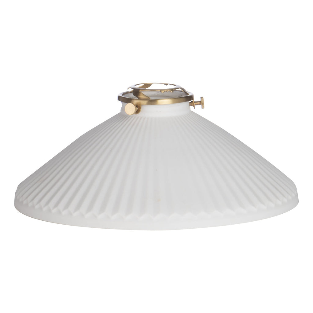 Dar Lighting - Accessories Easy Fit White Shallow Ceramic Shade 23cm