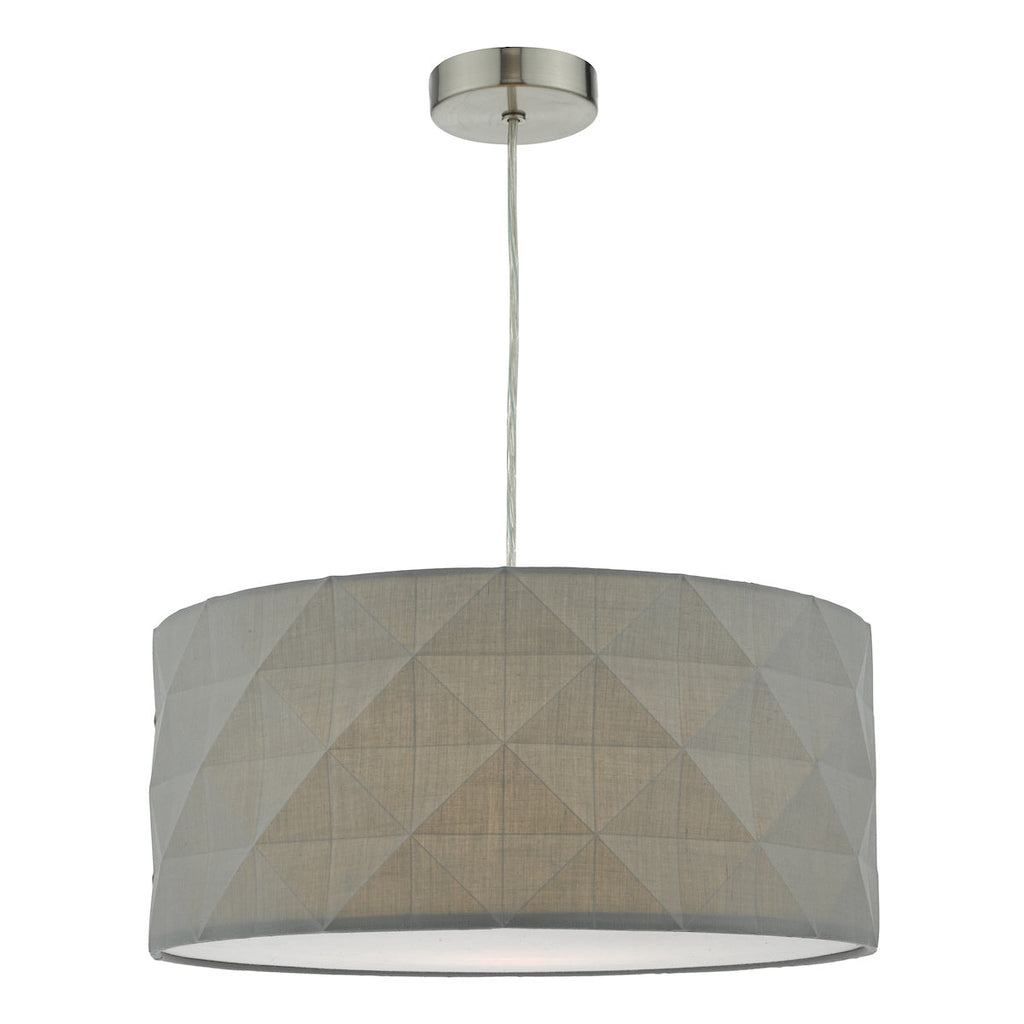 Dar Lighting - Aisha Easy Fit Grey Shade With Diffuser