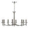 Ambassador 8 Light Dual Mount Pendant Satin Chrome by Dar Lighting