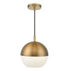 Dar Lighting - Andre 1 Light Pendant Aged Brass