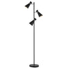 Ashworth 3 Light Floor Lamp Matt Black & Polished Chrome by Dar Lighting