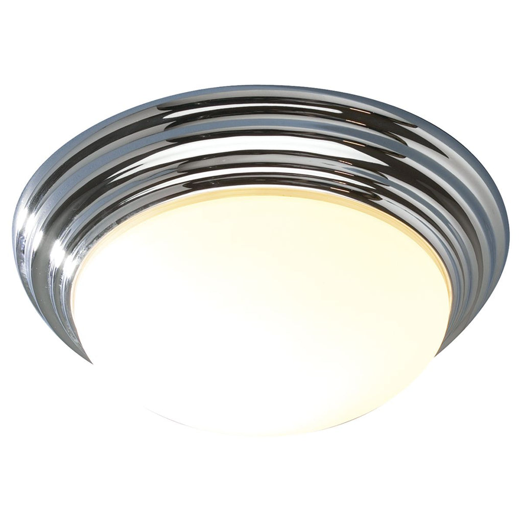 Barclay Flush Large Polished Chrome IP44 by Dar Lighting