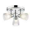 Cedric 3 Light Round Plate Spot Polished Chrome IP44 by Dar Lighting