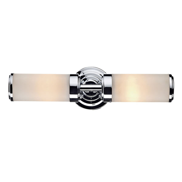 Century Double Wall Light Polished Chrome IP44 by Dar Lighting