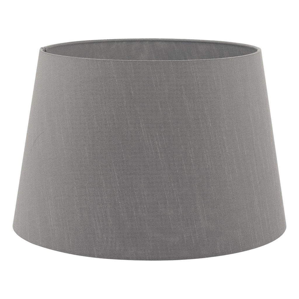 Cezanne 45cm Slate Grey Faux Silk Tapered Drum by Dar Lighting