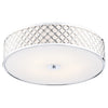 Civic 2 Light Flush Small Polished Chrome by Dar Lighting