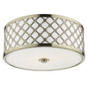 Civic 2 Light Flush Small Polished Chrome by Dar Lighting