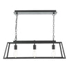 Dar Lighting -  Claudia 3 Light Bar Pendant Matt Black