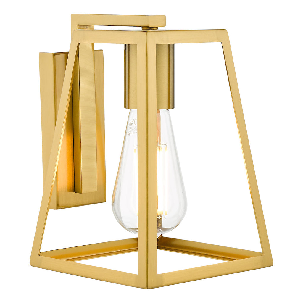 Dar Lighting -  Claudia Wall Light Natural Brass