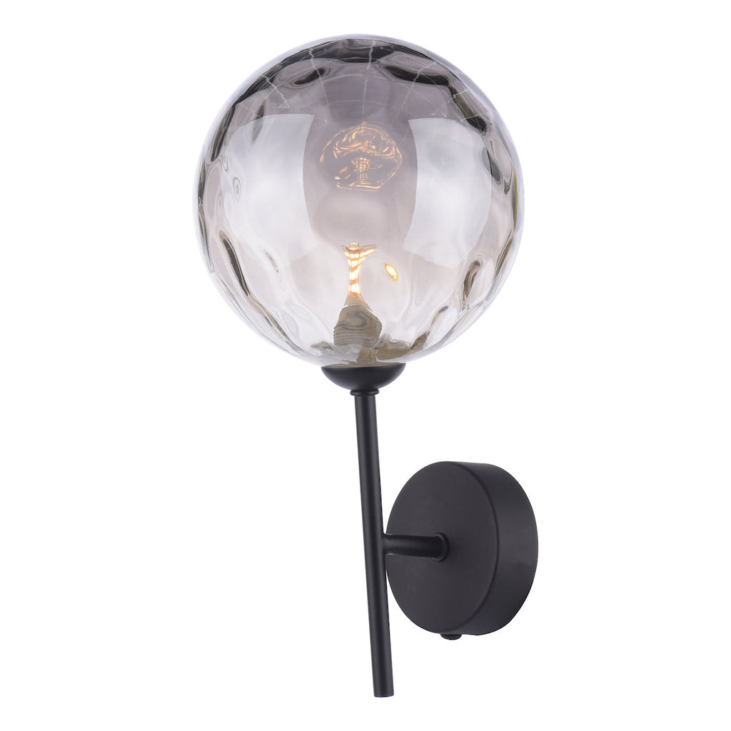 dar-lighting-Cohen-Wall-Light-Matt-Black-Smoked-Glass