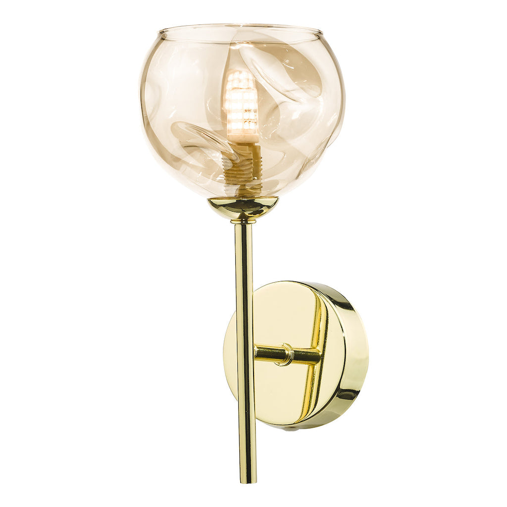 dar-lighting-Cohen-Wall-Light-Polished-Gold-Champagne-Glass