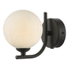 dar-lighting-Cradle-1-Light-Wall-Light-Matt-Black-Opal-Glass