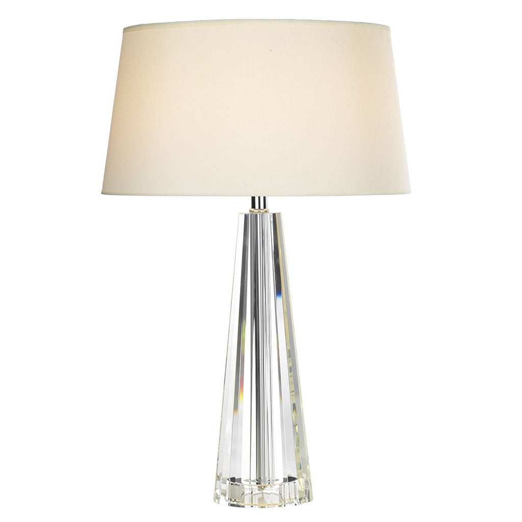 Cyprus Table Lamp Tapered Crystal complete with CYP1233 Shade by Dar Lighting