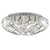 Dar Lighting -  Davian 8 Light Flush Polished Chrome Crystal