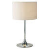 Delta Table Lamp Chrome complete with Ivory Woven Shade by Dar Lighting