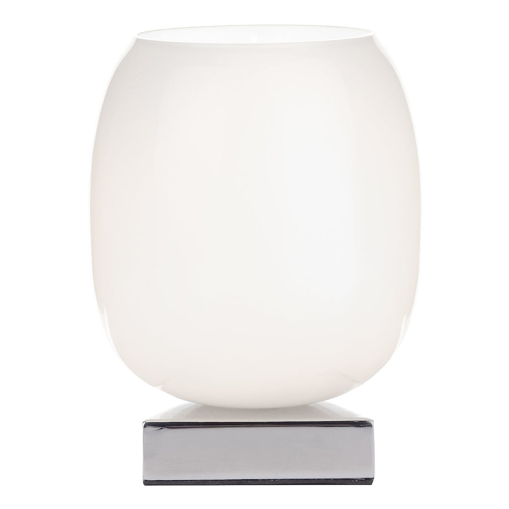 Dar Lighting - Dino Touch Table Lamp Polished Chrome White Glass