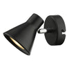 Dar Lighting -  Diza Single Wall Spotlight Matt Black Polished Chrome