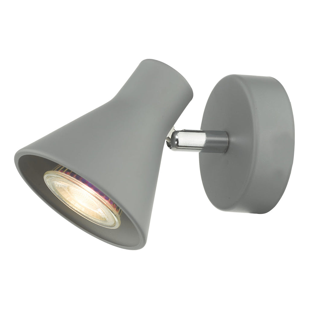Dar Lighting -  Diza Single Wall Spotlight Matt Grey