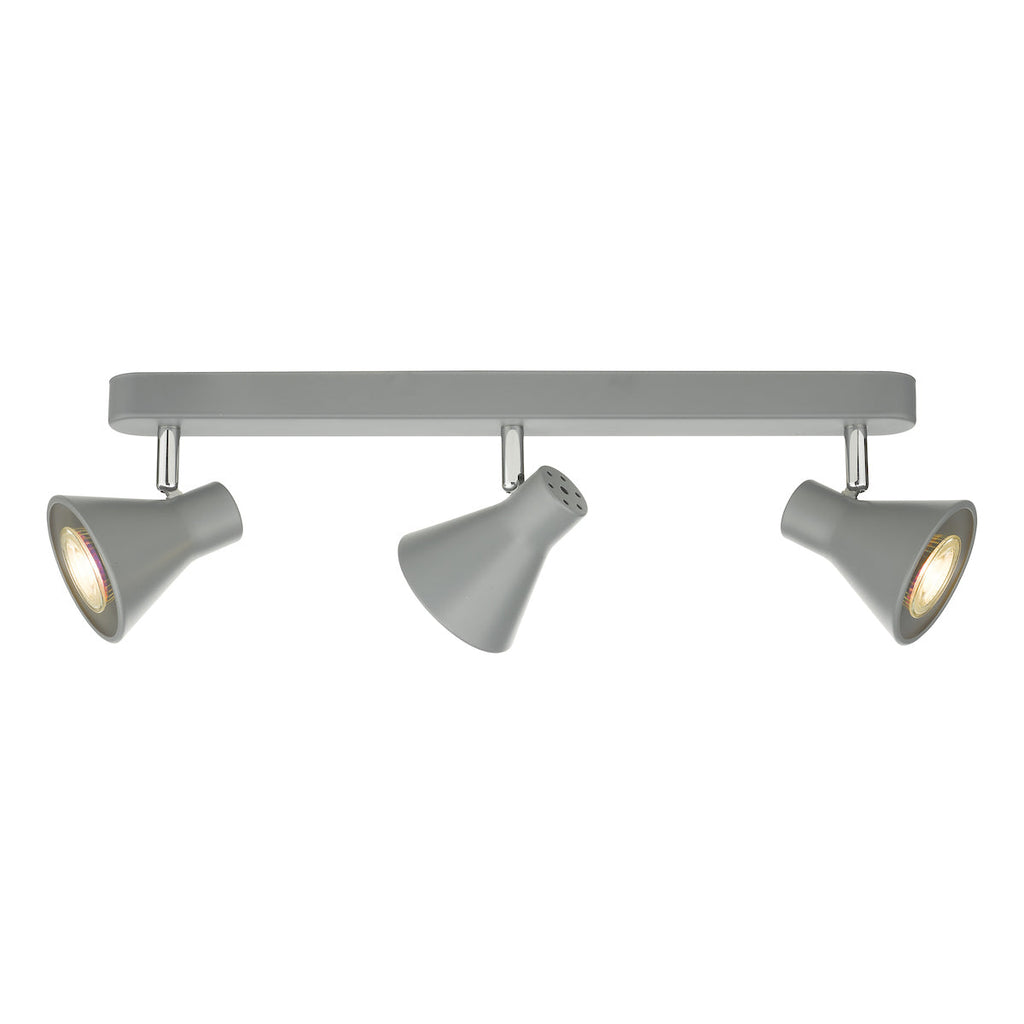 Dar Lighting -  Diza 3 Light Bar Spotlight Matt Grey