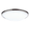 Dar Lighting -  Dover Bathroom Flush Satin Chrome White Acrylic IP44