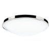 Dar Lighting -  Dover Bathroom Flush Polished Chrome White Acrylic IP44