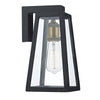 Duv Wall Light Downlight Black IP43 by Dar Lighting