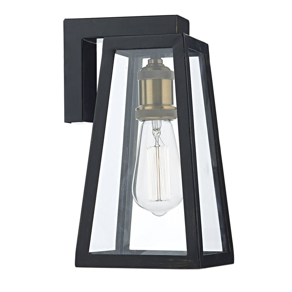 Duv Wall Light Downlight Black IP43 by Dar Lighting