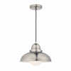 Dynamo 1 Light Pendant Antique Chrome by Dar Lighting