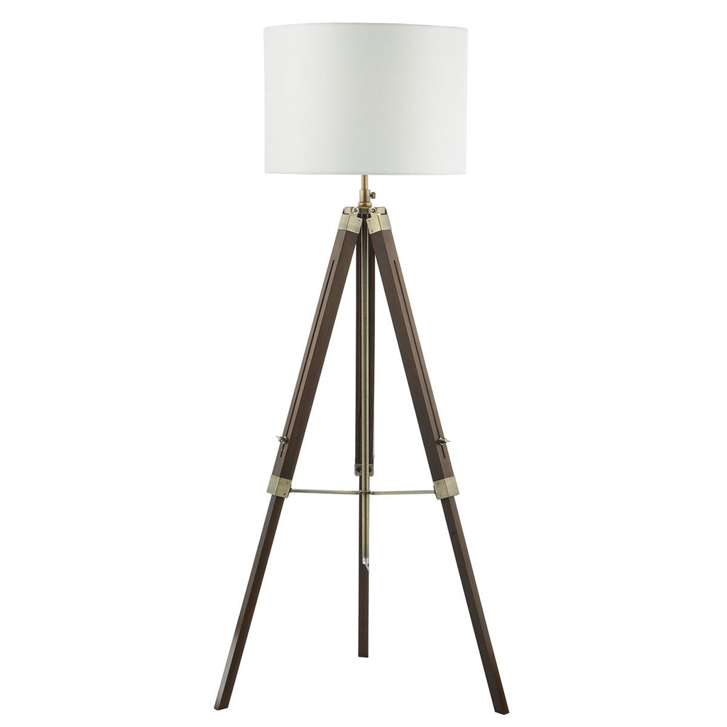 Easel Tripod Floor Lamp Dark Wood Base Only by Dar Lighting