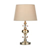 Dar Lighting - Edith Touch Table Lamp Antique Brass complete with Shade