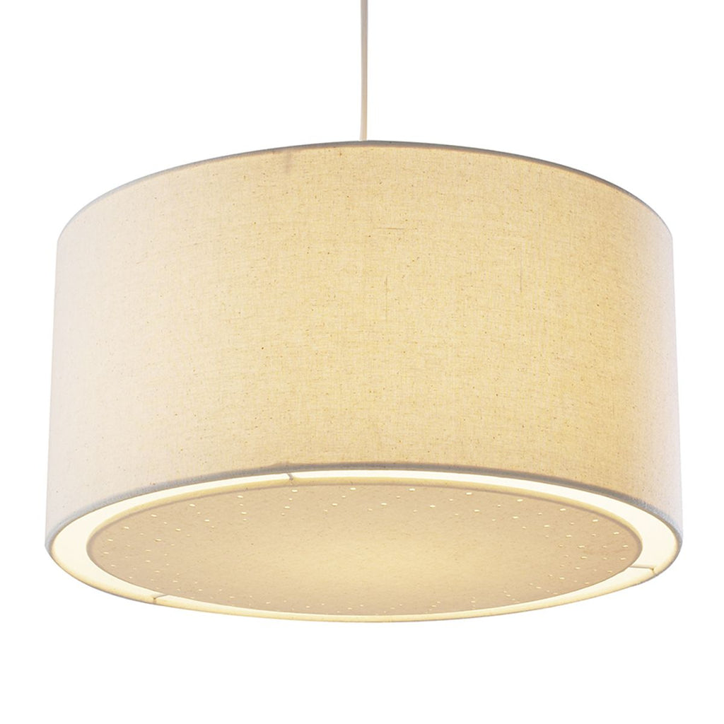 Edward Non Elec Pendant Cream Laser Cut by Dar Lighting
