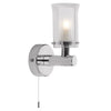 Elba Single Wall Light Polished Chrome IP44 by Dar Lighting