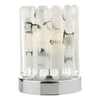 Dar Lighting - Elf Touch Table Lamp Polished Chrome With Ribbed Glass