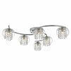 Elma 6lt Semi Flush Polished Chrome & Crystal by Dar Lighting