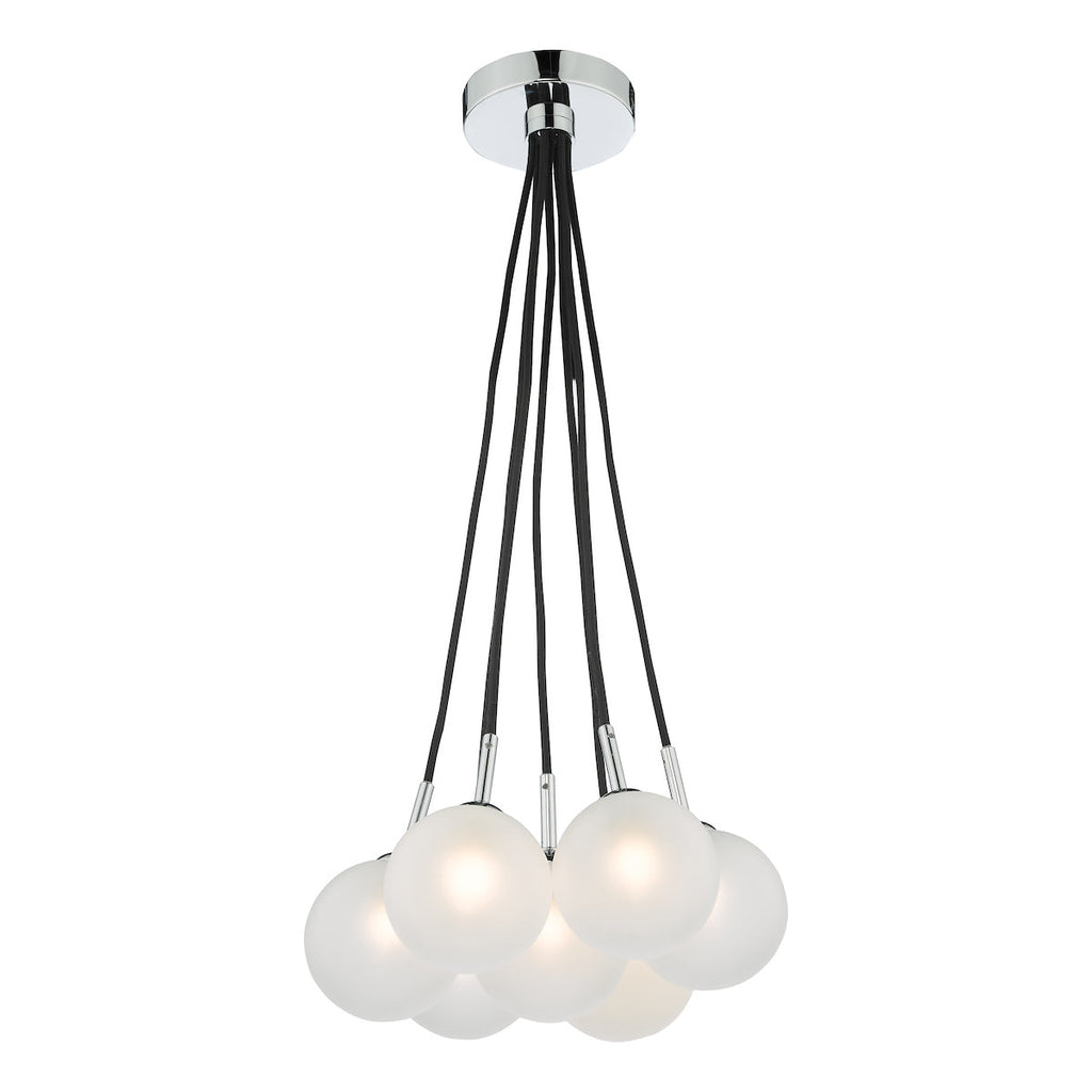 dar-lighting-Elpis-7-Light-Cluster-Pendant-Polished-Chrome-Opal-Glass
