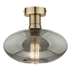 dar-lighting-Emerson-Semi-Flush-Antique-Brass-Smoked-Glass