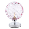 Dar Lighting -  Esben Table Lamp Polished Chrome Pink Dimpled Glass