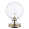 Dar Lighting -  Esben Table Lamp Antique Brass Clear Dimpled Glass