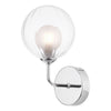 Dar Lighting -  Feya Wall Light Polished Chrome & Clear Opal Glass