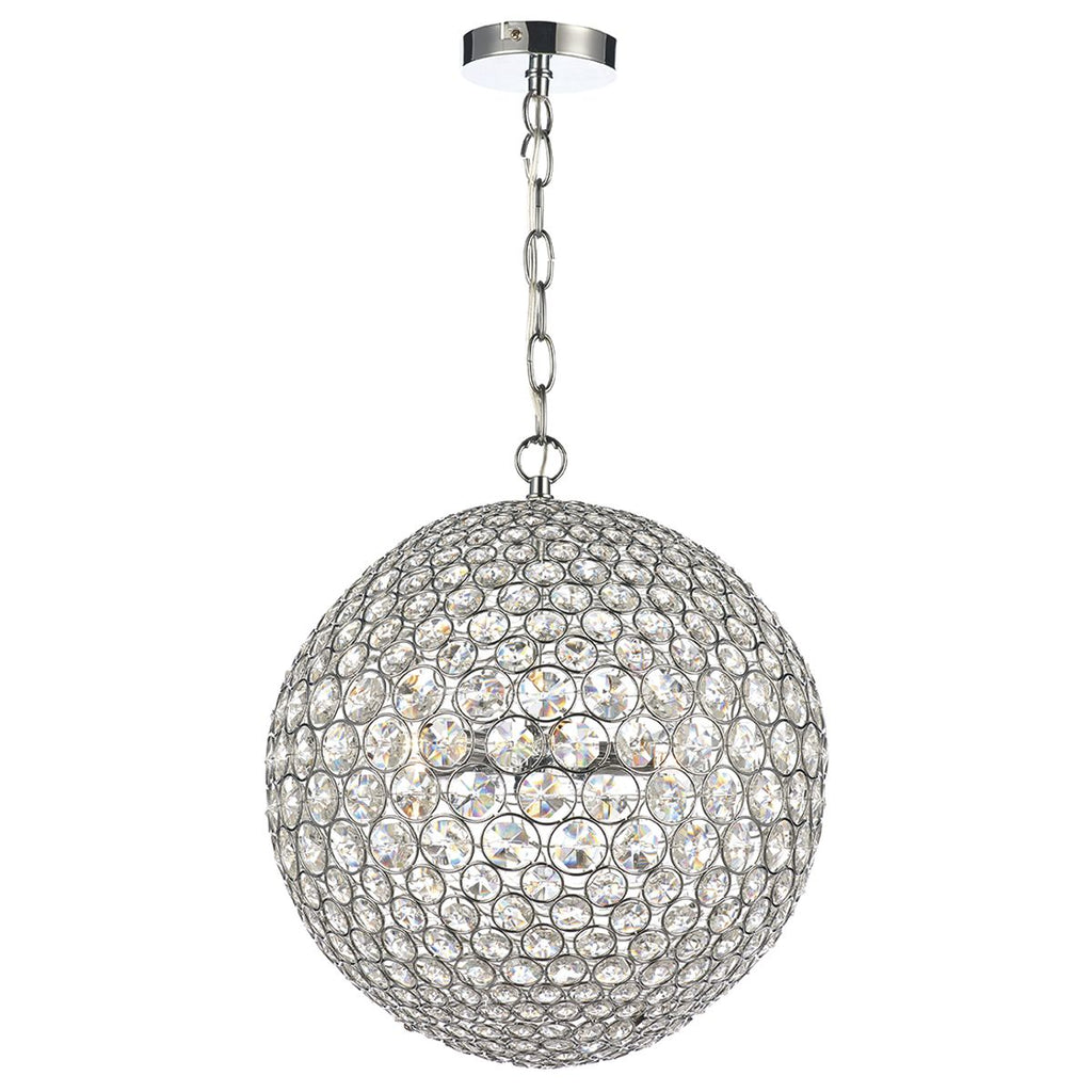 Fiesta 5 Light 35CM Pendant Polished Chrome by Dar Lighting