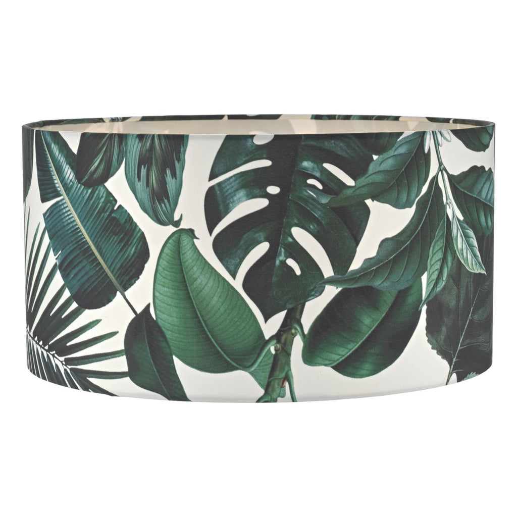 Filip Easy Fit Pendant Green Leaf Print by Dar Lighting