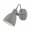 Frederick Wall Light Grey & Copper by Dar Lighting