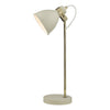 Frederick Table Lamp Cream & Antique Brass by Dar Lighting