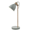 Frederick Task Lamp Grey & Copper by Dar Lighting